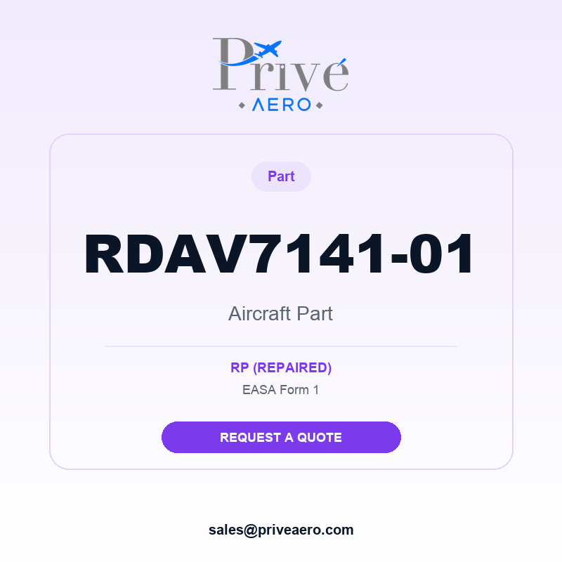 P/N RDAV7141-01 RDAV7141-01 – Privé Aero