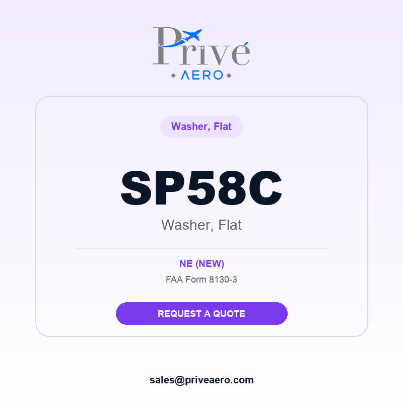 P/N SP58C Washer, Flat SP58C Washer, Flat – Privé Aero