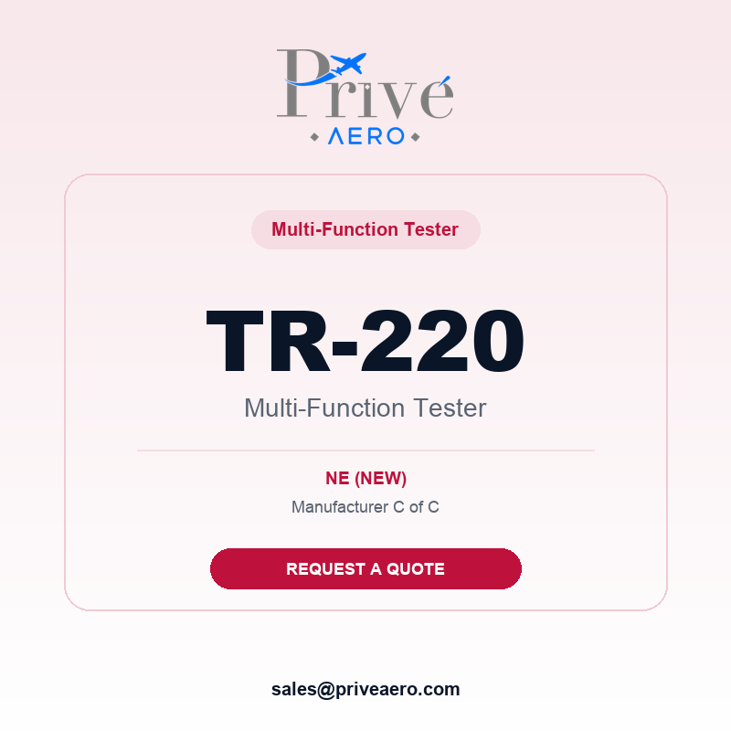 P/N TR-220 Multi-Function Tester TR-220 Multi-Function Tester – Privé Aero