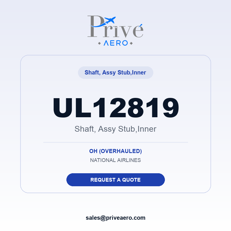 P/N UL12819 SHAFT, ASSY STUB,INNER UL12819 SHAFT, ASSY STUB,INNER – Privé Aero