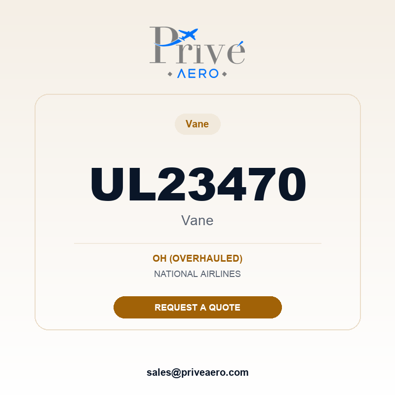 P/N UL23470 VANE UL23470 VANE – Privé Aero