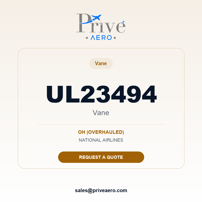 P/N UL23494 VANE UL23494 VANE – Privé Aero