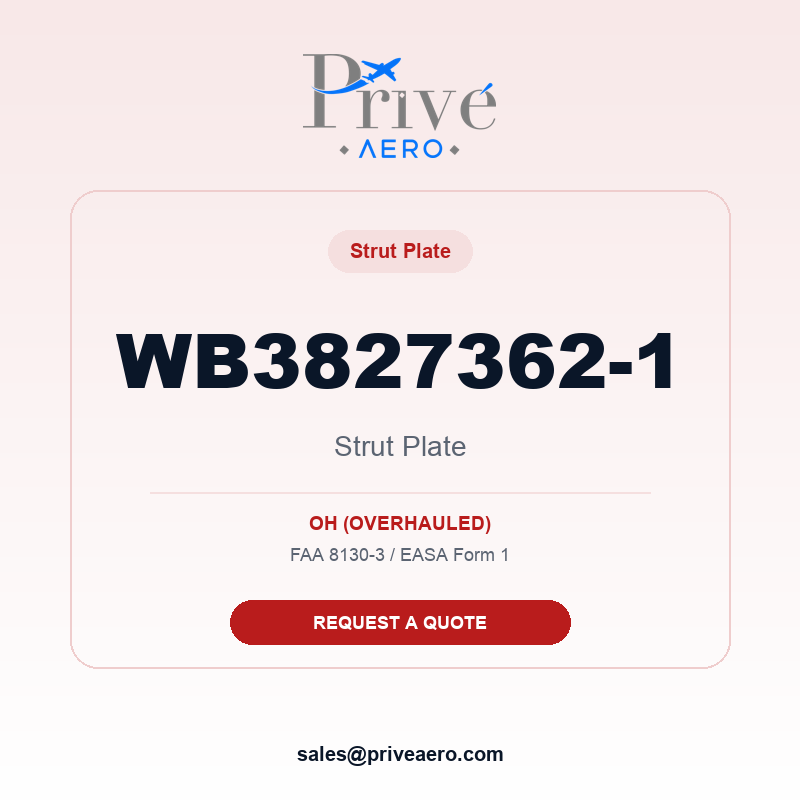 P/N WB3827362-1 Strut Plate WB3827362-1 Strut Plate – Privé Aero