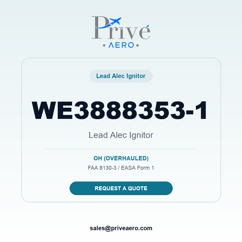 P/N WE3888353-1 Lead Alec Ignitor WE3888353-1 Lead Alec Ignitor – Privé Aero