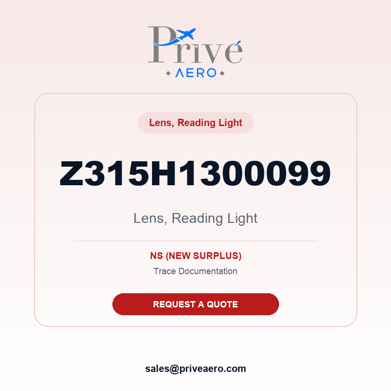 P/N Z315H1300099 Lens, Reading Light Z315H1300099 Lens, Reading Light – Privé Aero